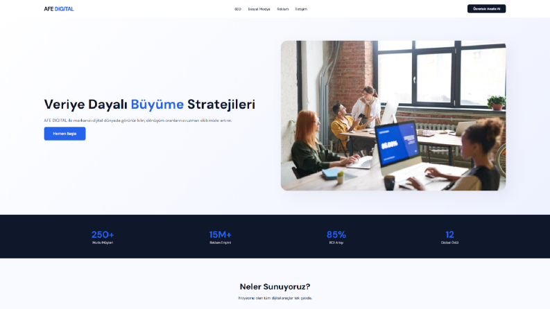 Kurumsal Dijital Ajans Web Sitesi Tasarımı