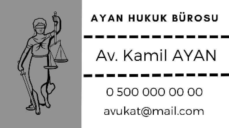 Avukatlar için kartvizit