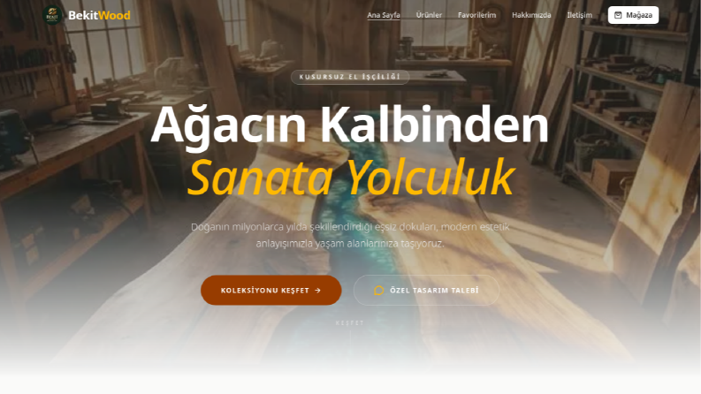 Bekitwood E-Ticaret sitesi