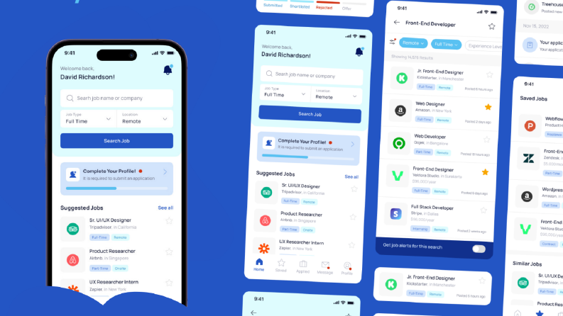 Job Finder- Mobil Uygulama Arayüz 