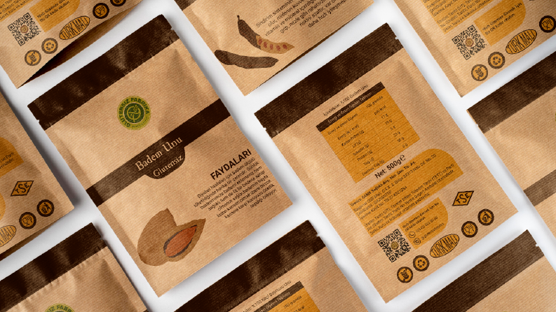 Glutensiz Fabrika için tasarladığım un ambalajları