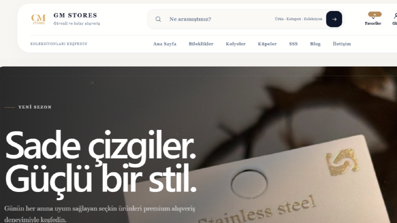 GM STORES E-Ticaret Altyapısı ve Web Geliştirme