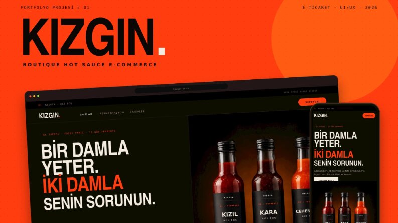 KIZGIN – Satış Odaklı E-Ticaret Sitesi Tasarımı