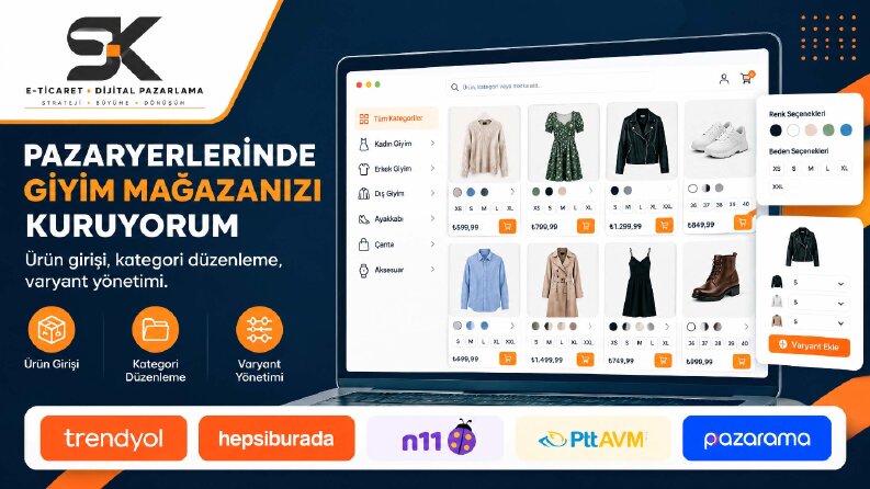 Giyim Mağazanızı Pazaryerlerinde Satışa Hazırlıyorum
