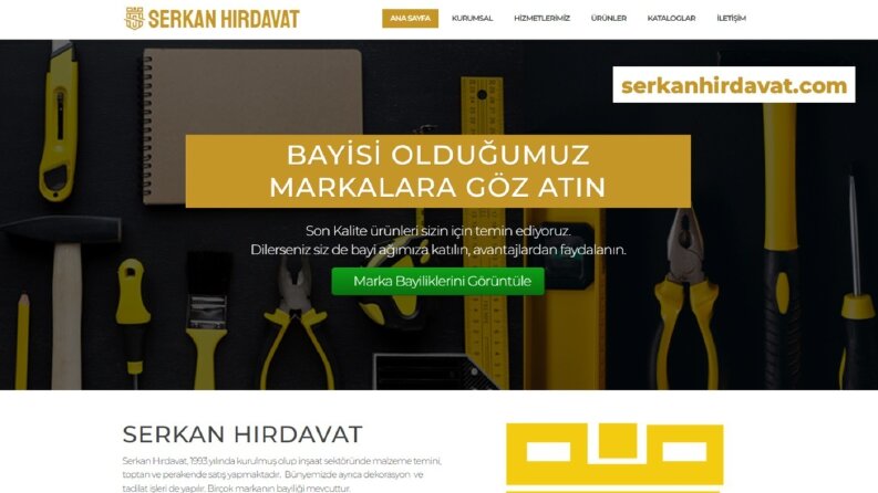 Serkan Hırdavat Kurumsal Web Sitesi