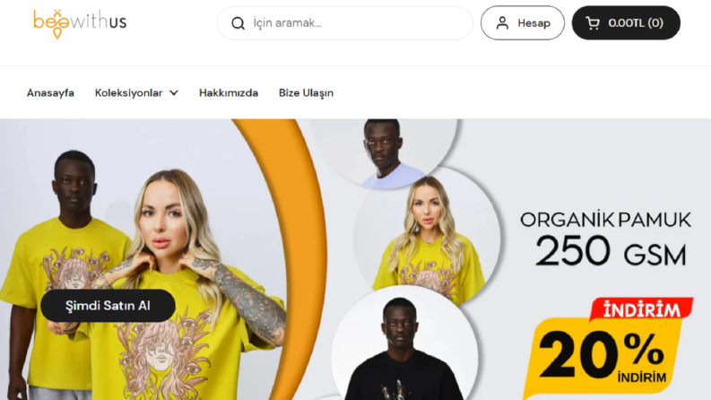 Beewithus web sitesine ait ana sayfa alıntısı