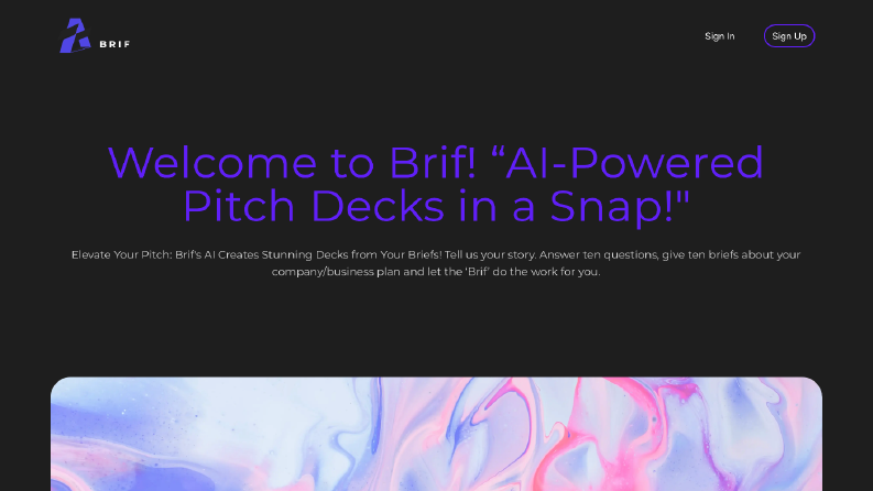 Brif - AI-Powered Pitch Decks