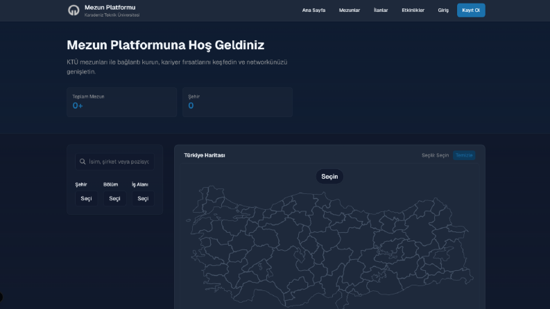 KTÜ Mezun Platformu Web Sitesi