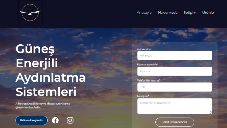 Albatros Enerji & Aydınlatma Satış Sitesi Dizaynı