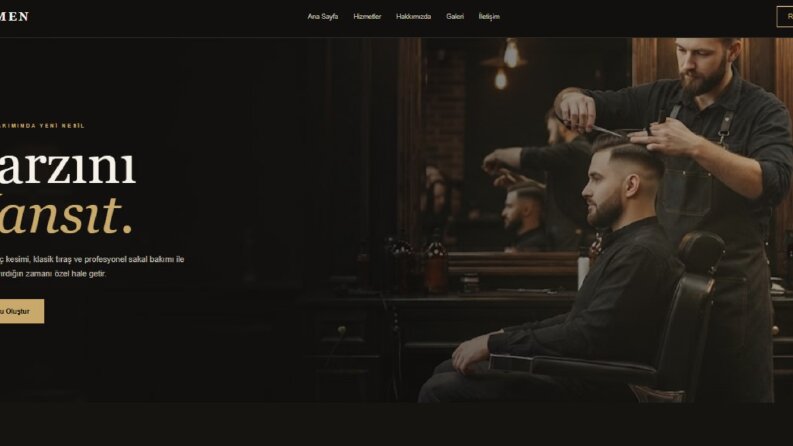 Gentlemen Barber - Berber Web Sitesi Tasarımı