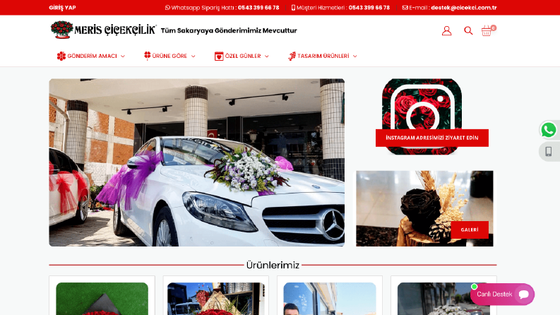 Meris Çiçekçilik - E-Ticaret