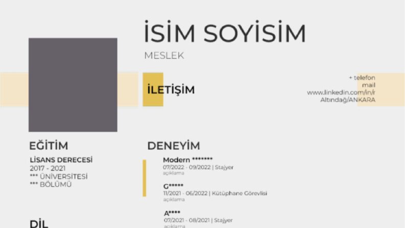 ATS UYUMLU CV
