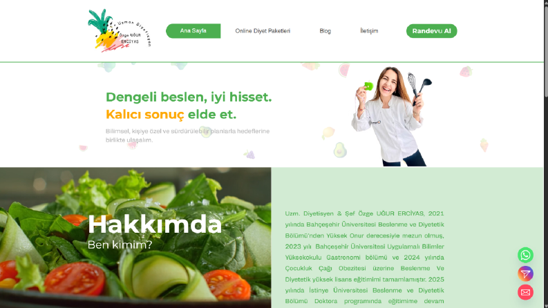 Diyetisyen Web sitesi