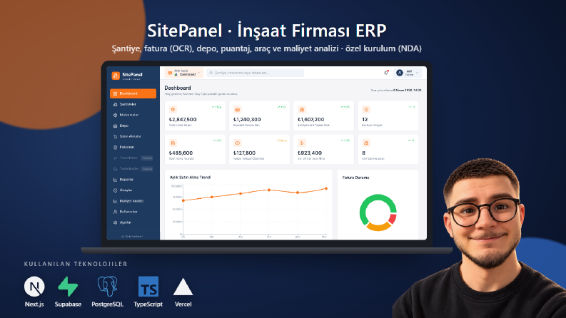 İnşaat Firması ERP - Şantiye, Fatura, Depo ve Maliyet Paneli