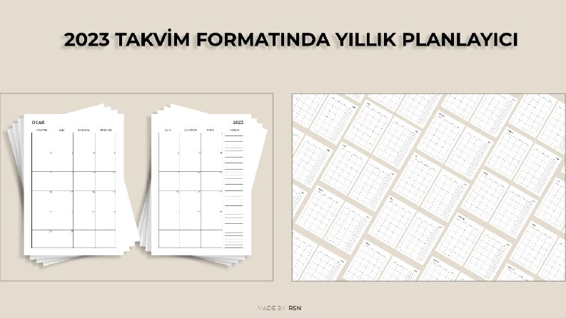 Yıllık Planlayıcı (2023 Takvim)