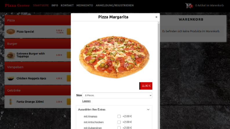 Pizza Center - Gelsenkirchen - Sipariş Sitesi