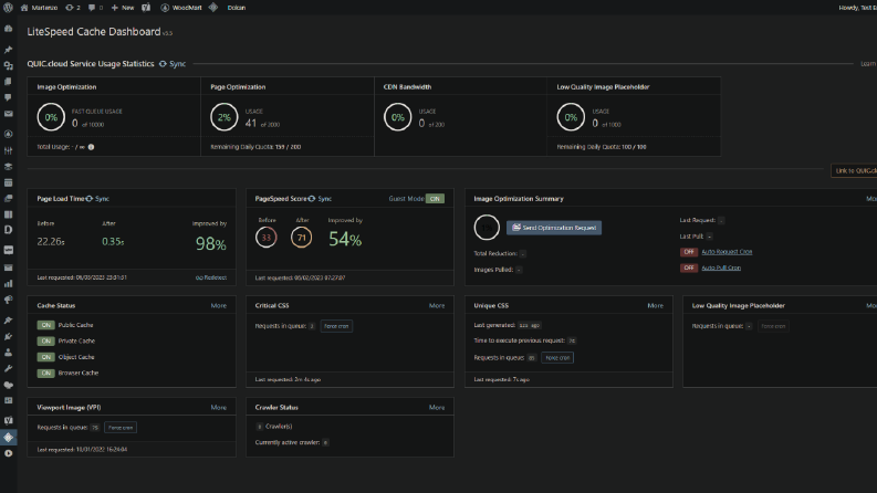 WordPress litespeed cache eklentisi aktif edildi.