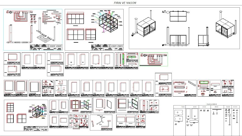 3D Makine tasarımlarının 2D Proje ve Teknik Resimleri