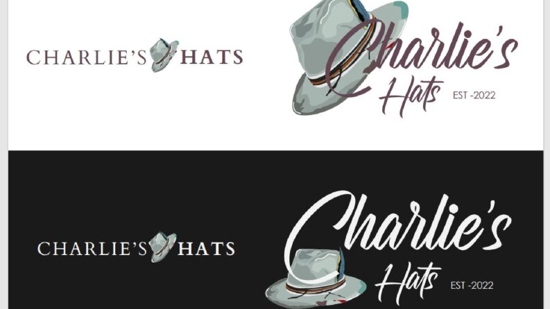 Charlie's Hats vektör çizim logo tasarımı
