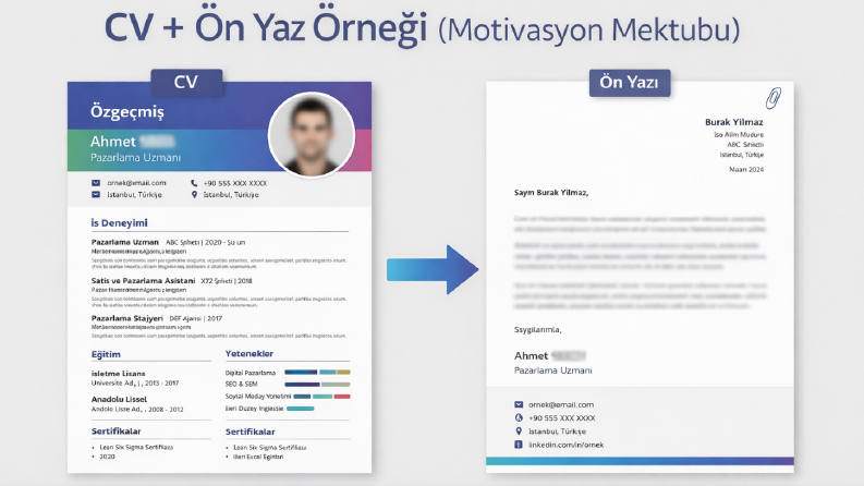 CV + Ön Yazı (Motivasyon Mektubu) Örnek Çalışması