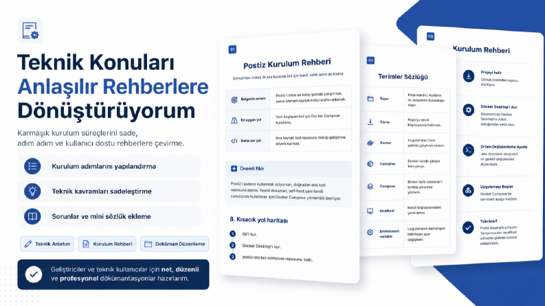 Teknik Konuları Anlaşılır Rehberlere Dönüştürüyorum