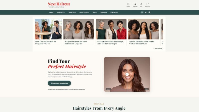 NextHaircut – Saç Stili İçerik Platformu