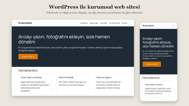 Elektrik Ustası - WordPress Kurumsal Site (örnek)