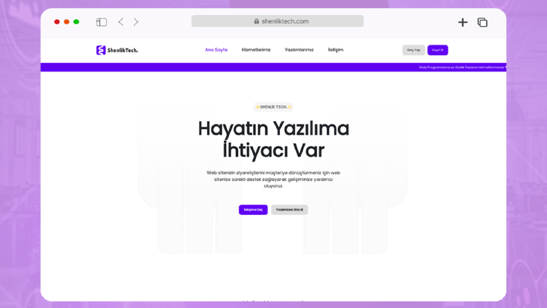 Shenlik Tech. Kurumsal Web Sitesi