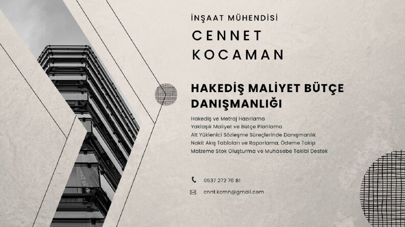 Hakediş Maliyet ve Bütçe Danışmanlığı