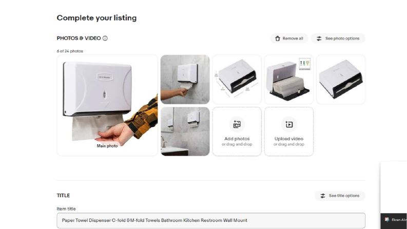 Ebay Ürün Girişi
