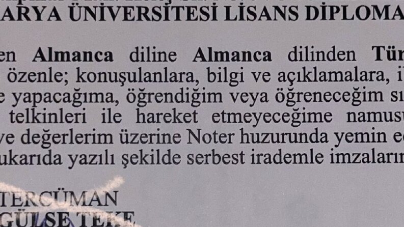 Almanca yeminli tercüman
