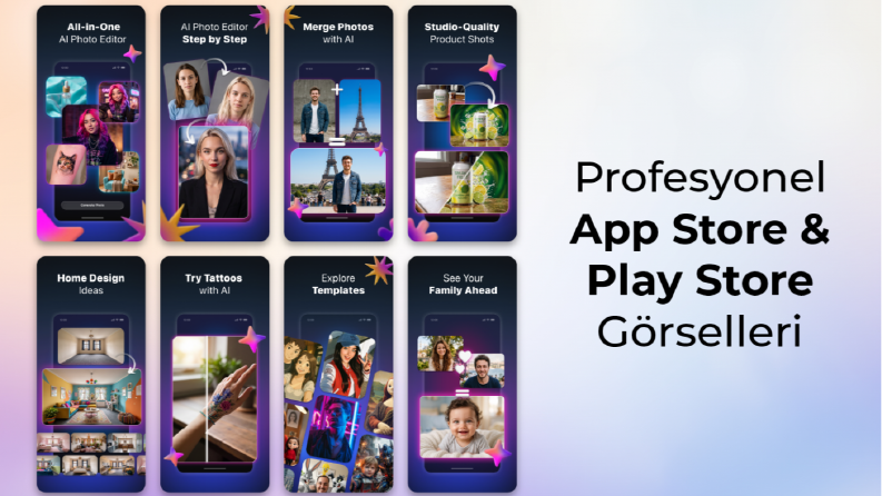 App Store & Play Store Ekran Tasarımları