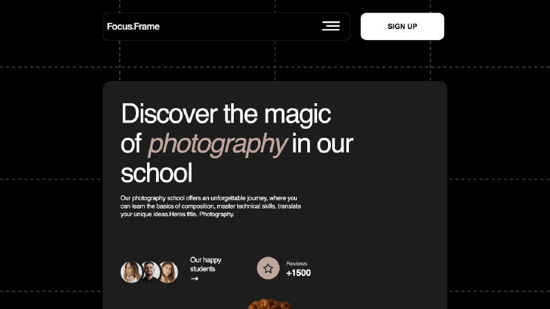 Focus.Frame - Responsive Web Arayüzü