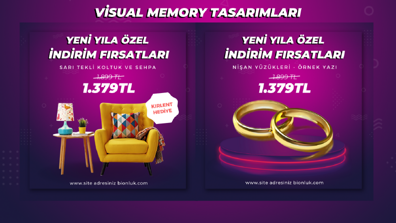 Yeni Yıla Özel Tasarımlar - İnstagram, Facebook vb.