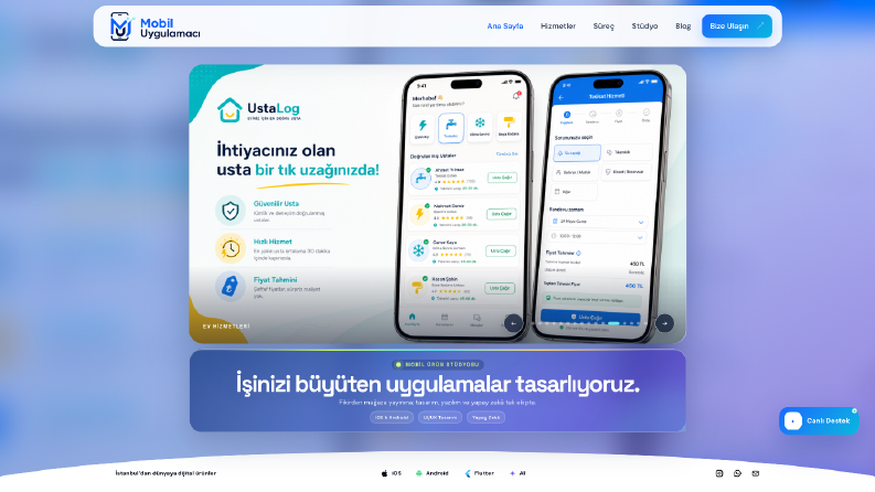 mobiluygulamaci.com — Modern Mobil Uygulama Geliştirme Platf