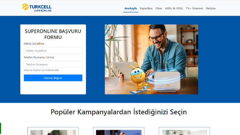 Superonline - Egenet Kurumsal Web Sitesi Çalışmamız