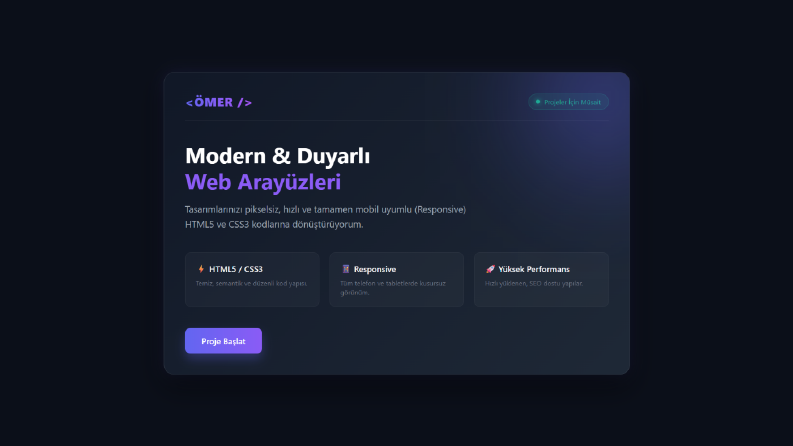 Responsive HTML5 ve CSS3 Web Sayfası Dökümü