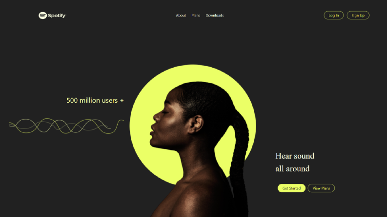 Spotify Web Page (Figma to html,css,js)