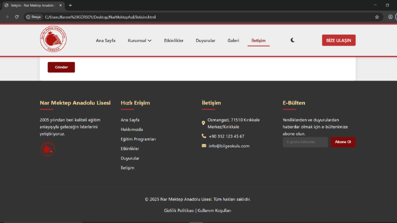 Kolej Web Sitesi
