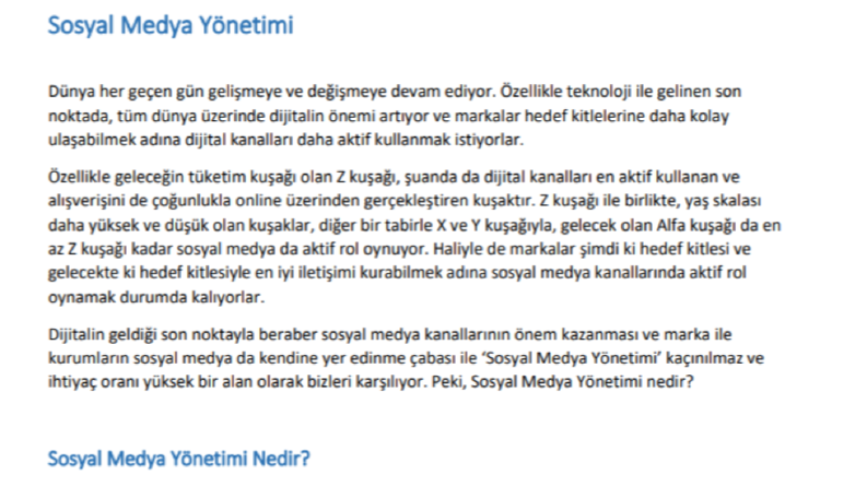 %100 Özgün Seo İçerik