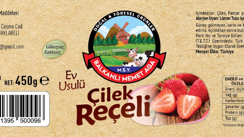 Doğal Reçel Etiketi
