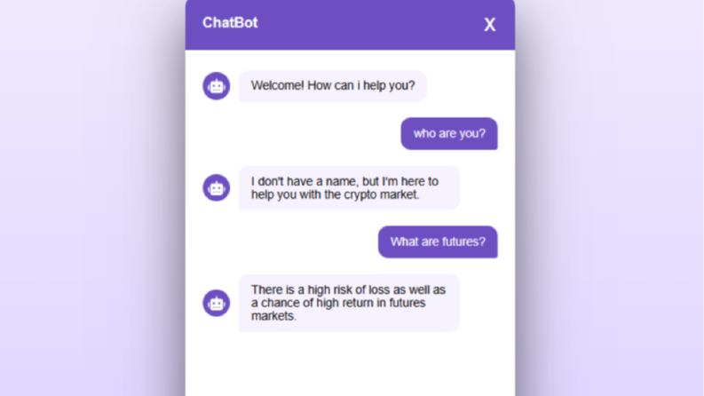 Crypto market chatbot