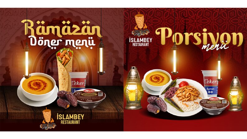 İslamBey Restoran Ramazan Menüsü Sosyal Medya Tasarımları