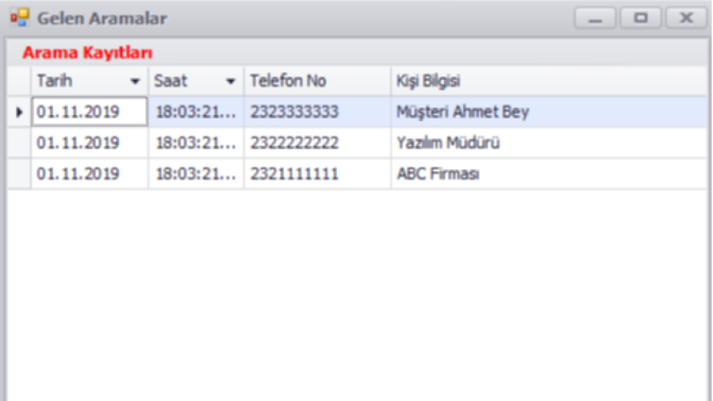 CallerId Programı