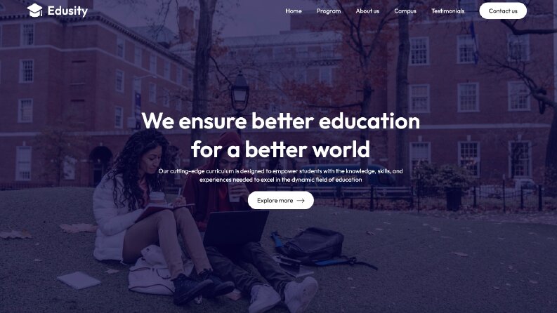 Edusity Education Websitesi