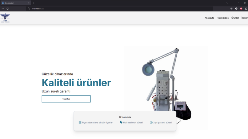 Brn Medikal Web Site Tasarımı