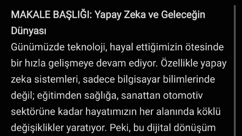 Makale Çalışması: Teknoloji ve Günlük Yaşam"