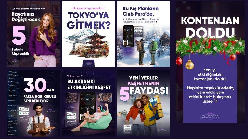Yaşam Tarzı & Etkinlik Uygulaması Sosyal Medya İçerik Tasarı