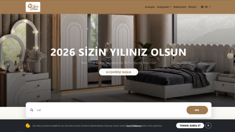 Vareste Home – Kurumsal Mobilya Web Sitesi