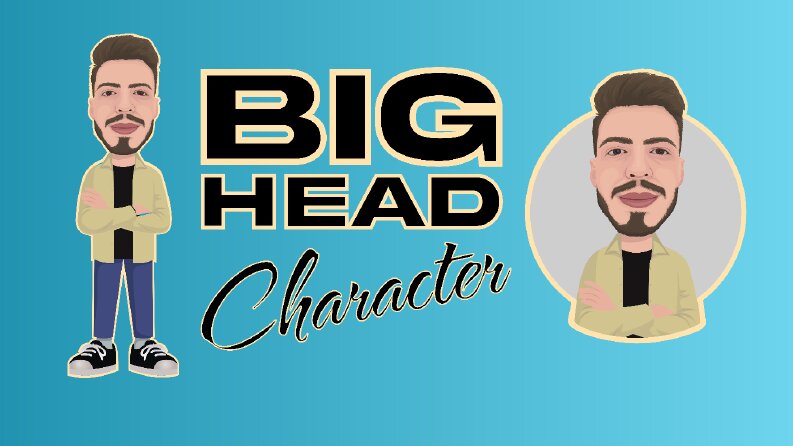 Big Head Character Temalı illüstrasyon çalışmamız